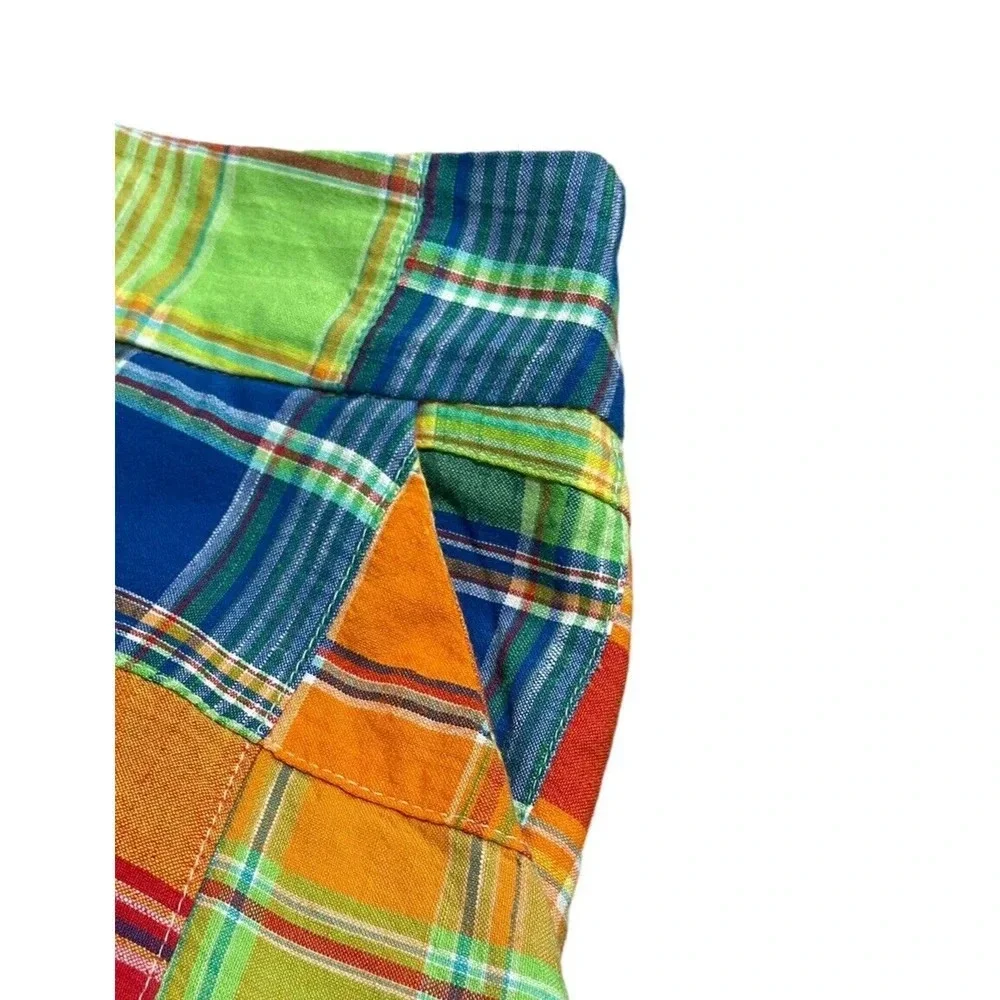 Loud Mouth Women's Patchwork Skort Golf Skirt size US 16 Plaid Cotton Pockets